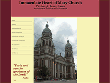 Tablet Screenshot of immaculateheartpolishhill.com